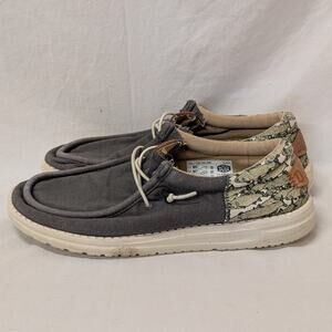 Hey Dude Men's Wally Funk Fish Camo Slip On Shoes Size 8
